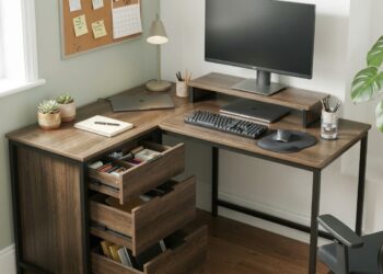 ebern designs harry contemporary wood and metal computer desk