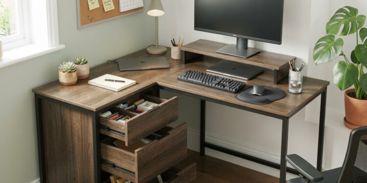 ebern designs harry contemporary wood and metal computer desk